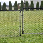 Lee Fence Black Chain Link Fence Gate